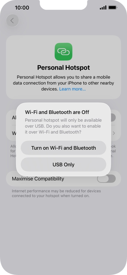 If Wi-Fi is turned off, press Turn on Wi-Fi and Bluetooth.