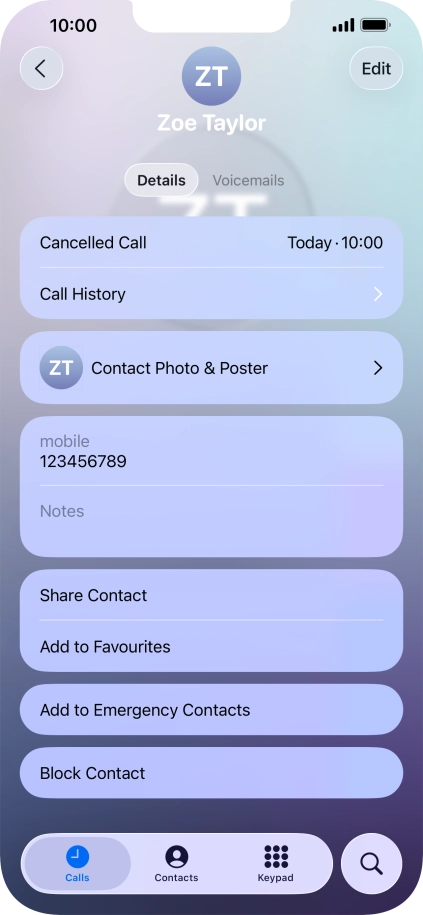 Press Block Contact.