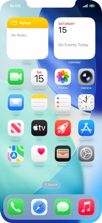 When the battery charging icon is displayed, the battery is charging.