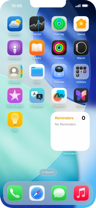If you're using a Widget Stack: slide up or down on the stack to select the required widget.