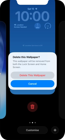 Press Delete This Wallpaper.