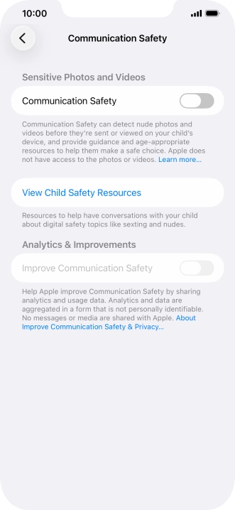 Press the indicator next to 