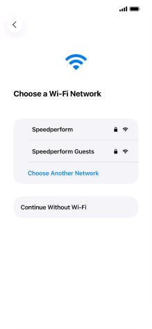 Press the required Wi-Fi network.