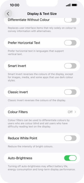 Press the indicator next to 