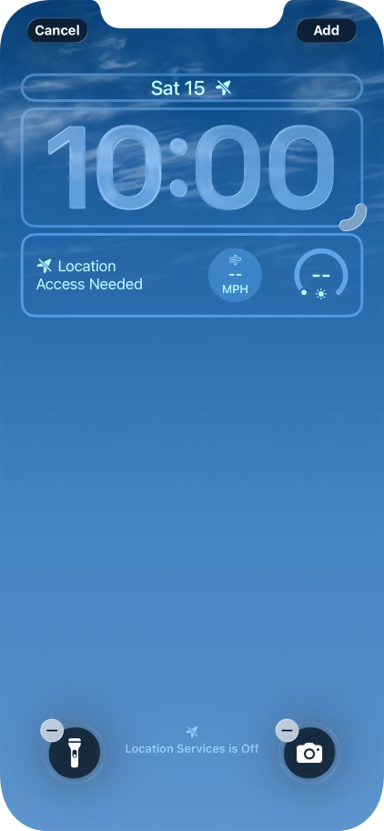 To customise the way the lock screen date is displayed, press the date widget and follow the instructions on the screen to select the required widget display mode.