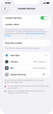 Press the required app.