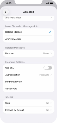 Press the indicator next to 