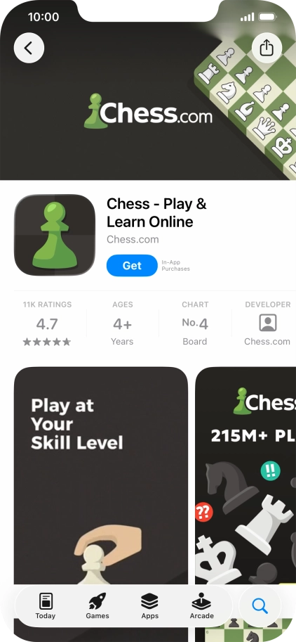 Press Get and follow the instructions on the screen to install the app.