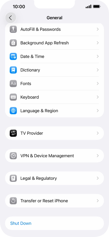 Press Language & Region.