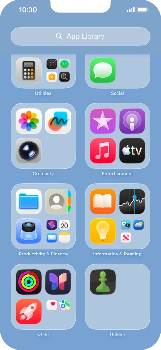Press and hold the required app.