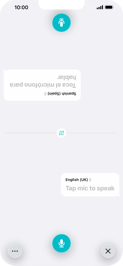 Press the end icon to end two-way view.