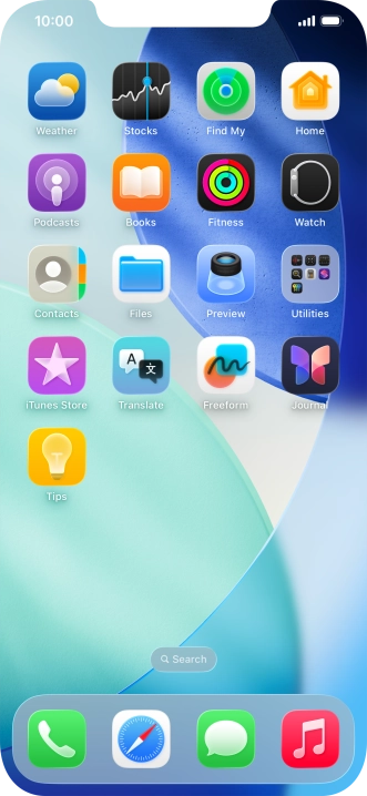 Press and hold anywhere on the home screen.