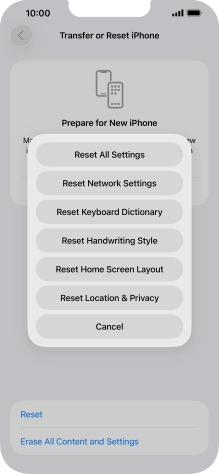 Press Reset Network Settings.
