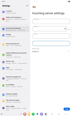 Press the drop down list below 