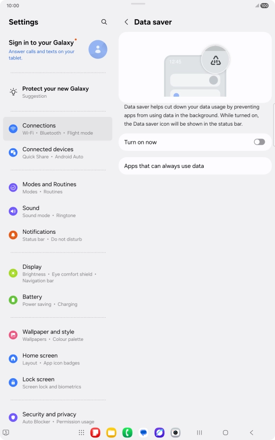 Press the indicator next to 