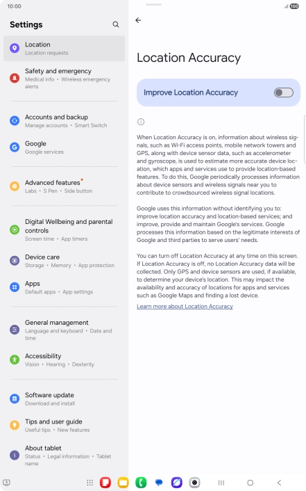 If you press the indicator next to 