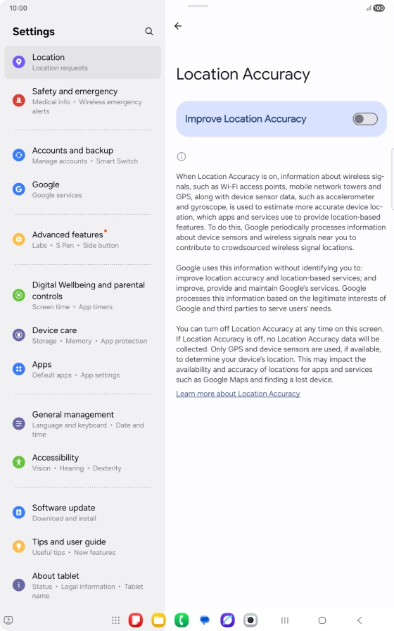 If you press the indicator next to 