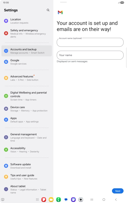 Press the field below 