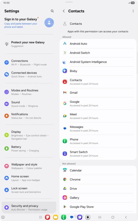 Press the required app.