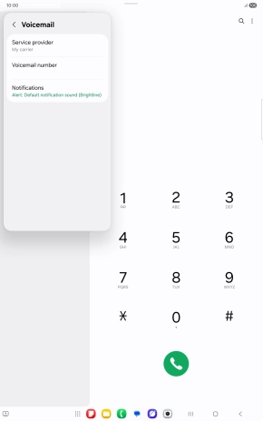 Press Voicemail number.