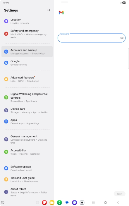 Press the field below 