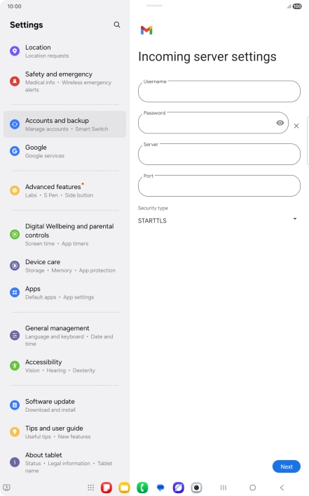Press the field below 