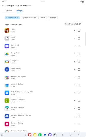 Press the required app.