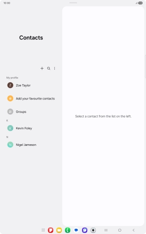 Press the new contact icon.