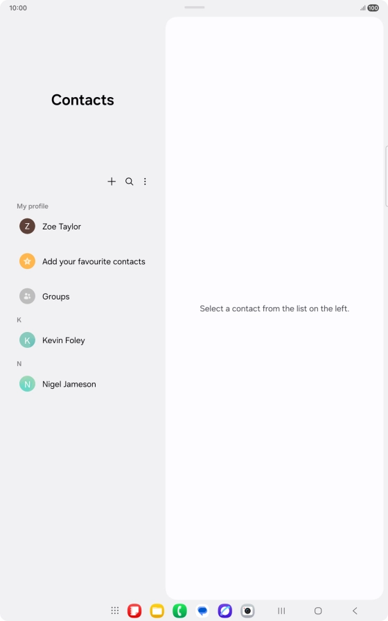 Press the new contact icon.