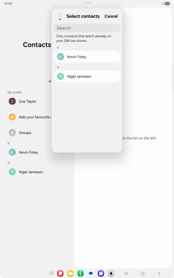 Press the field above 