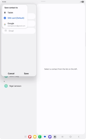 Press the required Google account.