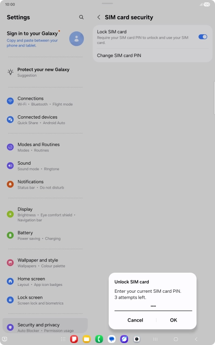 Key in your PIN and press OK.