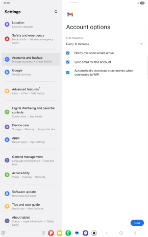 Press the drop down list below 