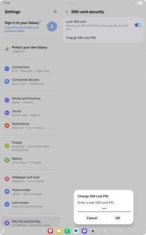 Key in a new four-digit PIN and press OK.