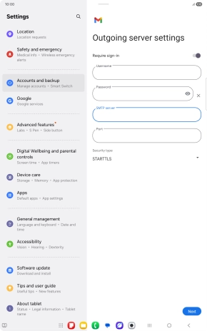 Press the field below 
