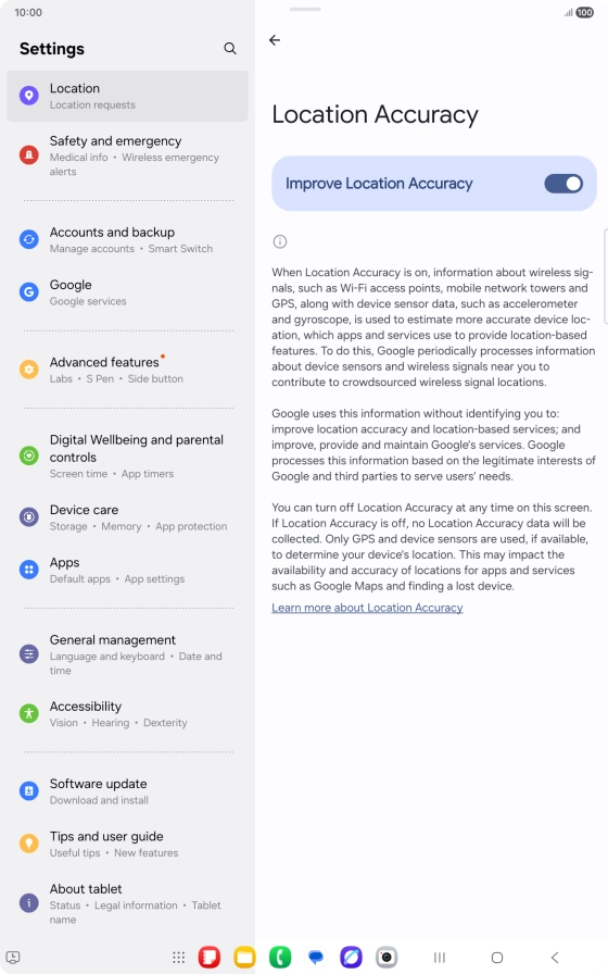 If you press the indicator next to 