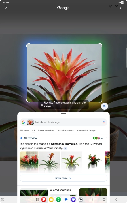 Follow the instructions on the screen to use the search results.