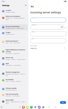Press the field below 