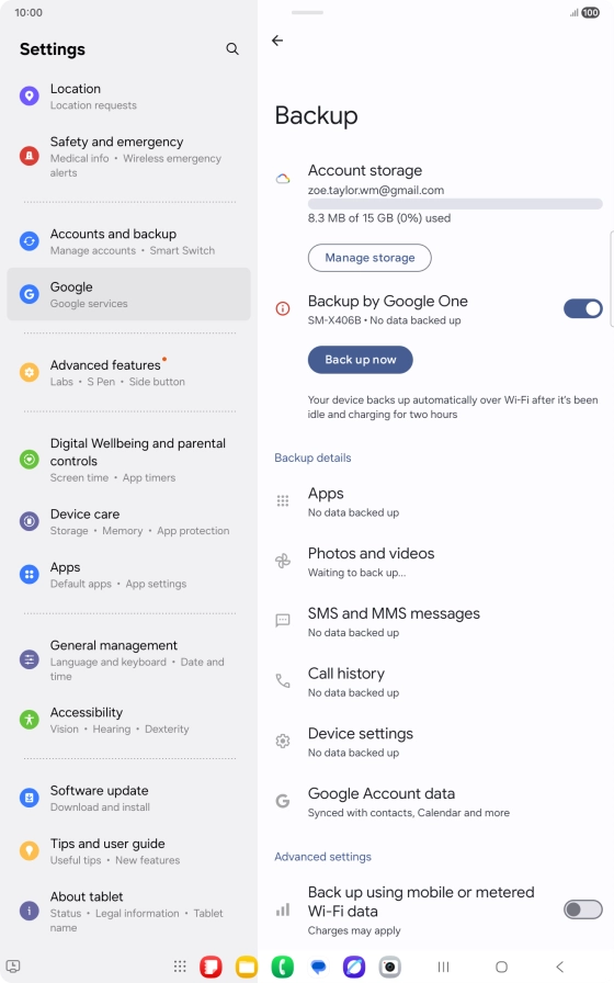 Press the indicator next to 