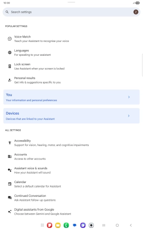 Press Voice Match and follow the instructions on the screen to turn automatic activation of Google Assistant on or off.
