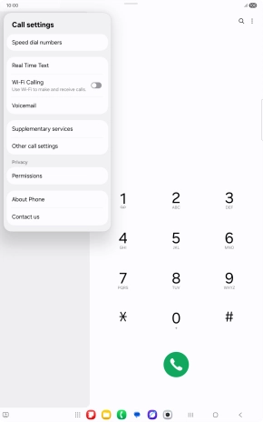 Press Supplementary services.