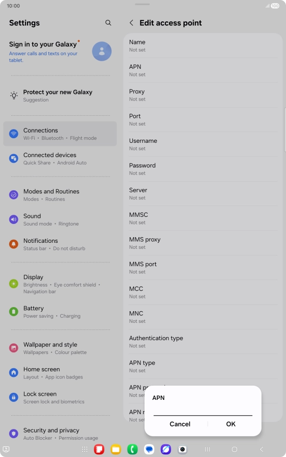 Key in wap.vodafone.co.uk and press OK.
