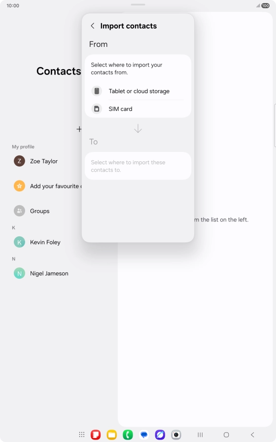Press the name of the SIM.