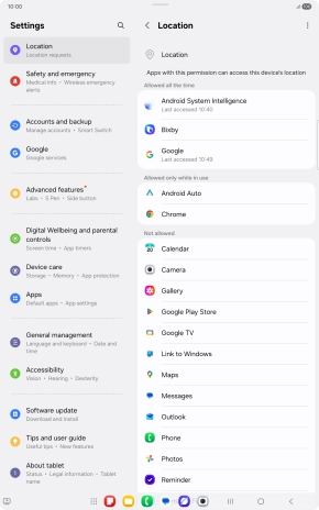 Press the required app.