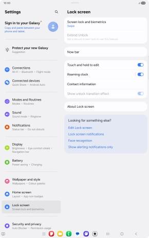 Press Screen lock and biometrics.