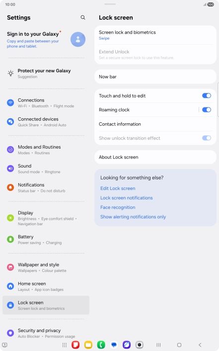 Press Screen lock and biometrics.
