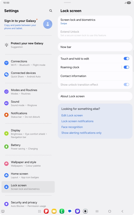 Press Screen lock and biometrics.