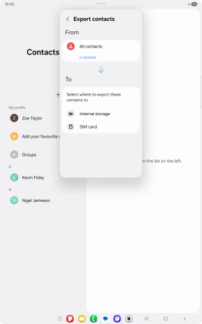 Press the name of the SIM.