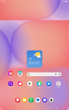 The network mode icon shows the network mode currently used by your tablet.