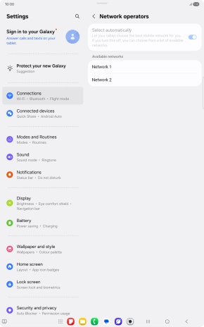Press the required network.